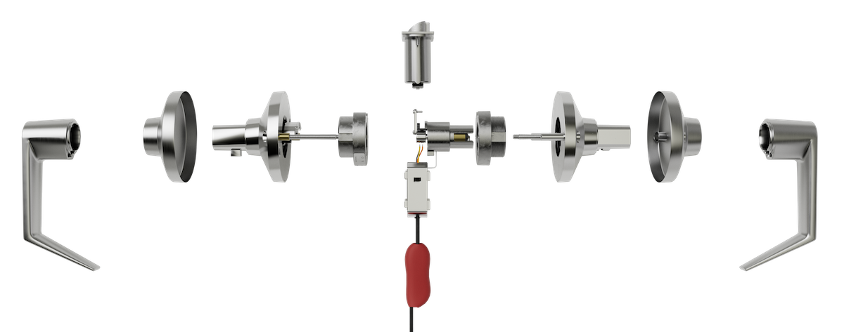 Overhead view of LPC190-HD exploded